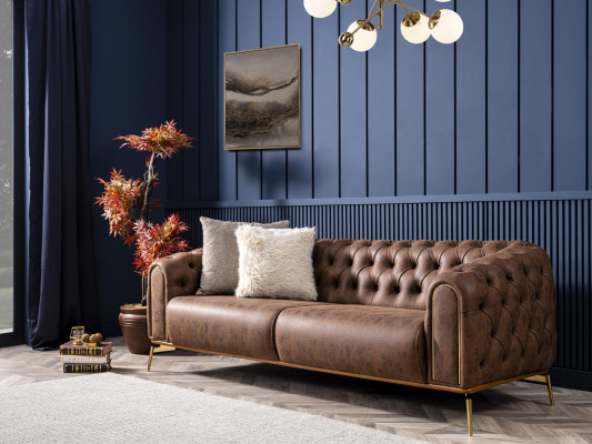 Canapé Chesterfield 3 places Canapé Meubles Canapés Salon 230cm