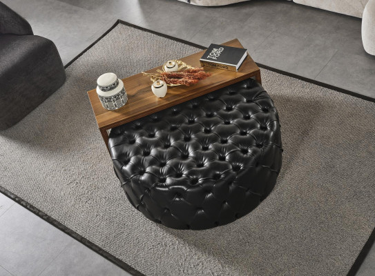 Salle de séjour Table basse Ensemble Tabouret Design Meubles de luxe 2 pièces nouveau Moderne