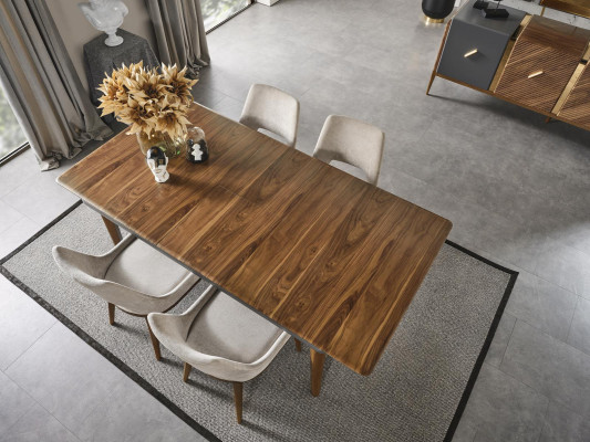 Salle à manger Table Bois Mobilier de luxe Style moderne Table en bois marron Tables