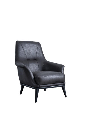 Salle de séjour Fauteuil Wing Fauteuil Design Noir Club Lounge Pratique