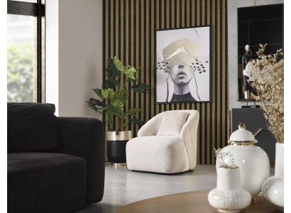 Fauteuil 1 Place Tissu Luxe Salon Lounge Club Bois Fauteuil Individuel