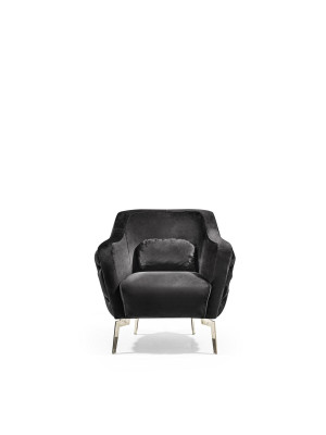Salon Fauteuil Revêtement Design Moderne Canapés Textile Neuf Luxe Noir