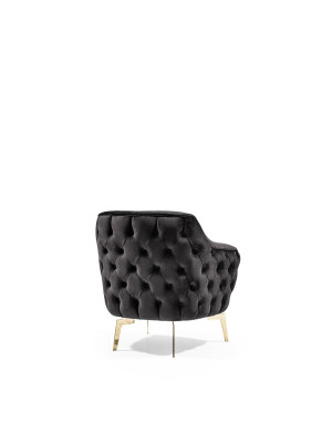 Salon Fauteuil Revêtement Design Moderne Canapés Textile Neuf Luxe Noir