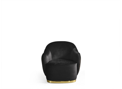 Fauteuil Salon Canapé Moderne Textile Luxe Moderne Noir Nouveau