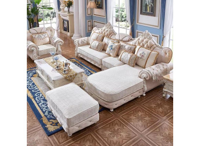 Canapé d'angle classique Canapé d'angle Suite d'angle Paysage de vie Canapé Canapé en L-forme