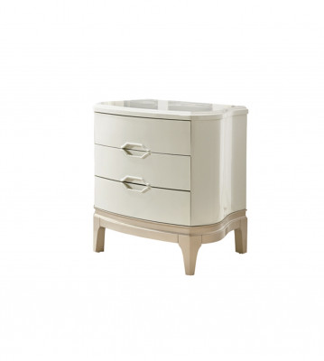 Table de chevet moderne Table d'appoint Blanche Chevet Design console de nuit