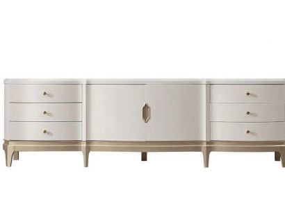 Buffet Armoire Meuble TV Meuble de télévision en bois Blanc Meuble bas de luxe