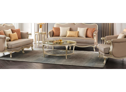 Table basse de luxe Table ronde Meubles d'hôtel Mobilier Tables Or