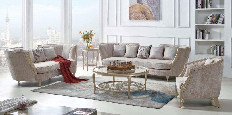 Luxueux ensemble de canapés Mobilier d'hôtel Canapé Sofa Élégant style canapé en tissu