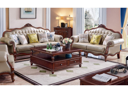 Ensemble de canapé 3+2 places en imitation cuir Canapés Rembourrage Suite Canapés