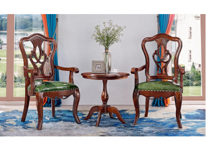 Chaise de concepteur Accoudoirs Salon 2x Chaises Groupe de bois Suite