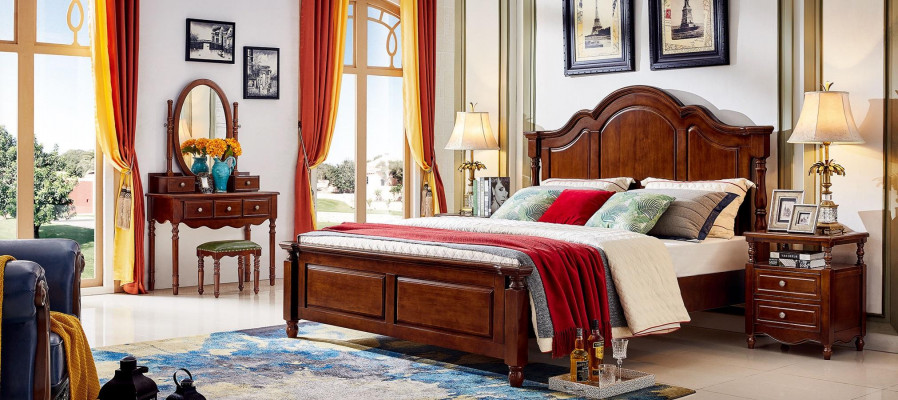 Lits de design Meubles de luxe 2x Tables de chevet 3 pièces. Ensemble de chambre