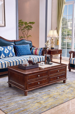 Classique Table basse Table Salon Bois Tables basses avec tiroirs