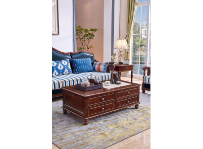 Classique Table basse Table Salon Bois Tables basses avec tiroirs