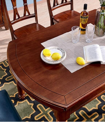 Table à manger Mobilier de design Ameublement Table coulissante Tables Table en bois massif