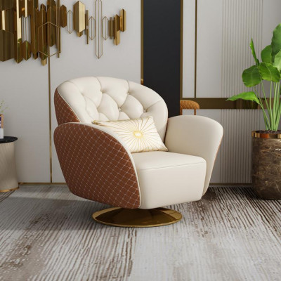 Fauteuil pivotant Chesterfield Fauteuil inclinable Fauteuils Rembourrage Mobilier Fauteuil 1 place