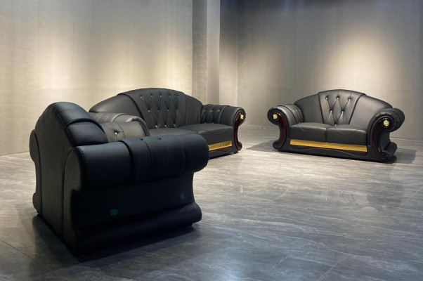 Chesterfield canapé ensemble de canapé 3+2+1 canapés cuir tissus habillement meubles classique