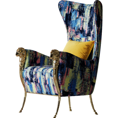 Fauteuil individuel Fauteuil ailé Canapés Meubles Téléviseur Meubles de design Ameublement