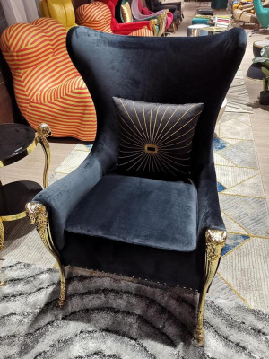 Fauteuil de luxe Canapé Rembourrage Meuble Canapé une place Canapé Fauteuil à oreilles