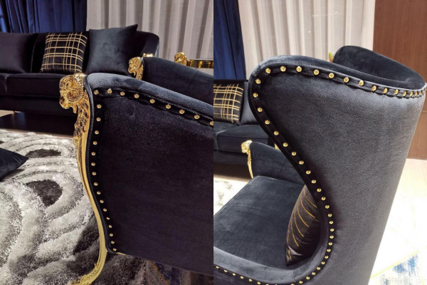 Fauteuil de luxe Canapé Rembourrage Meuble Canapé une place Canapé Fauteuil à oreilles