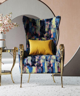 Fauteuil de luxe Canapé Rembourrage Meuble Canapé une place Canapé Fauteuil à oreilles