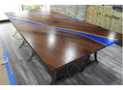 Table en bois Salle à manger Résine époxy Meubles Table de conférence Résine époxy coulée nouvelle
