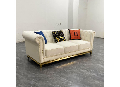 Chesterfield canapé en tissu canapé 3 places Canapés Canapés Rembourrage neuf