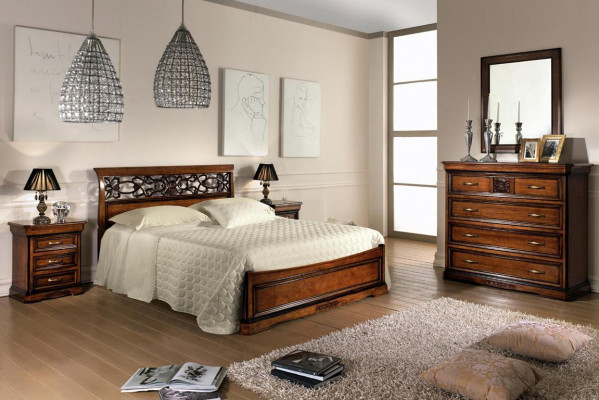 Meuble de lit pour chambre Lit double Lit en bois Lit design Vaccari cav giovanni