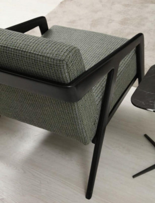 Fauteuil canapé Salon Tissu Polyester Style Moderne Design Luxe