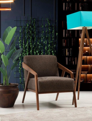 Fauteuil d'appoint Salon 1 place Tissu Polyester Style Moderne Design De Luxe Nouveau