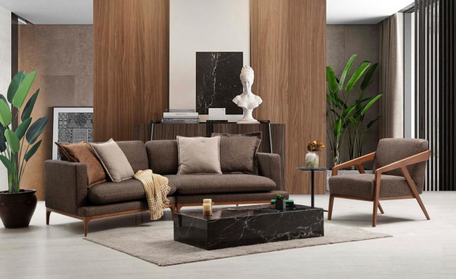 Fauteuil d'appoint Salon 1 place Tissu Polyester Style Moderne Design De Luxe Nouveau