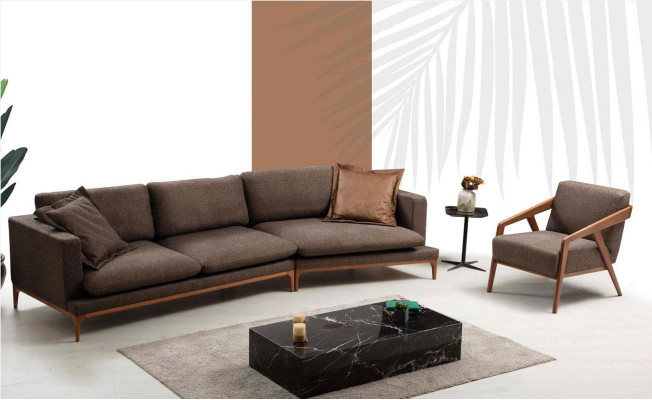 Ensemble de canapés Canapé d'angle Fauteuil Canapé Canapés d'angle Siège Luxe Places Canapé Suite Tissu Neuf