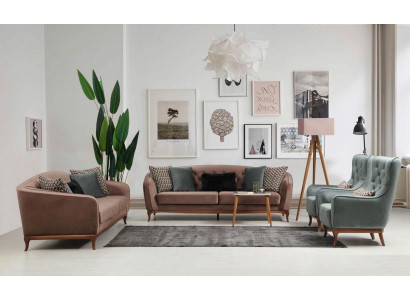 Ensemble de canapé de luxe Canapé Suite Canapés 4+3+1 places En tissu Ensemble de canapé 3 pièces Revêtement