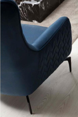 Fauteuil une place de luxe 1 place Siège rembourré Designer Textile Siège Tissu Moderne