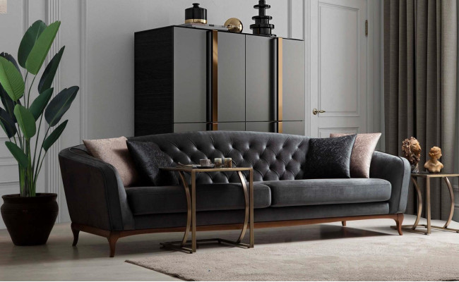 Ensemble de canapé Canapé Luxe Garniur Canapés Fauteuil 4+3+1 Places Moderne ensemble de 3 pièces design