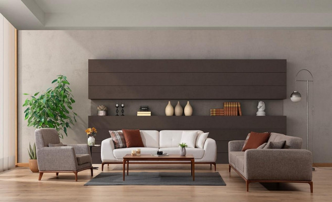 Ensemble de canapé de luxe, 2 canapés 3 places, 1 place, ensemble moderne 3 pièces modernes