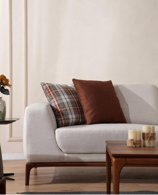 Ensemble de canapé blanc luxueux Canapé 3 places Fauteuil Tissu Moderne Moderne Ensemble neuf