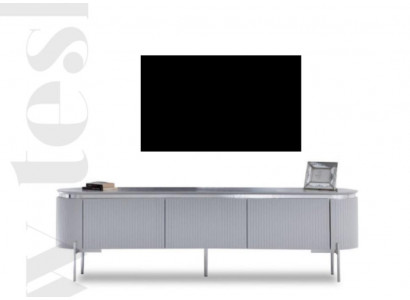 Garde-robe de télévision de luxe en gris.