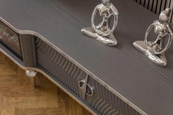 Buffet TV cheminée métal bois MDF meubles de luxe nouveaux meubles de télévision blancs