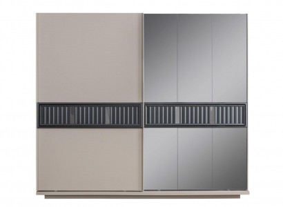 Armoire à glace pour chambre beige moderne en bois