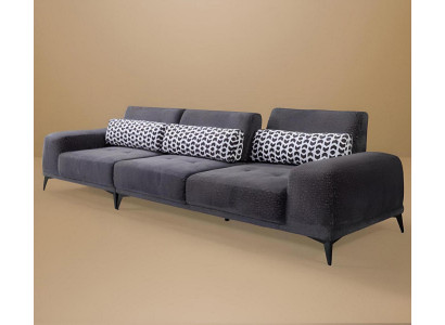Gris Canapé-lit de luxe pour le salon à 4 places, canapé moderne, mobilier rembourré neuf.