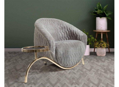 Gris Rembourrage Fauteuil de Club de Designer de Salon à Une Place Noble 1 Place