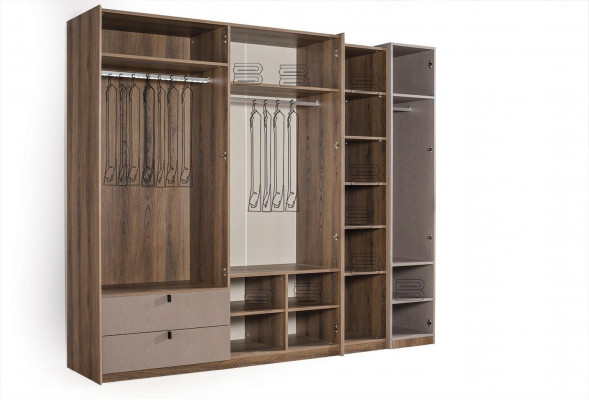 Armoire beige pour chambre de designer - Mobilier moderne de salle à coucher