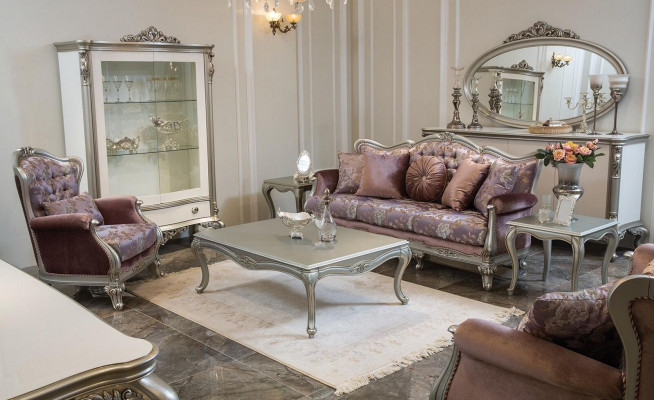 Canapé 3 places Violet Salon Design Classique Meubles Canapés Luxe Neufs