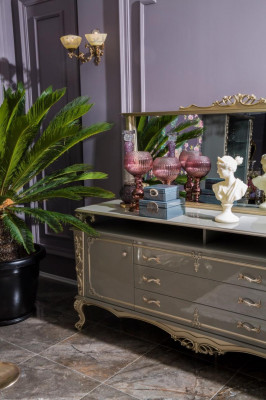 Buffet avec miroir Salon Design nouveau Meuble Console Buffet Bois