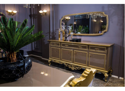 Bahut avec miroir Bahut Baroque Rococo Armoire Meubles Commodes de luxe