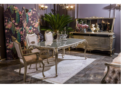 Salle à manger Table à manger Chaise Set Groupe Suite Table Tables Luxe 5 pièces.
