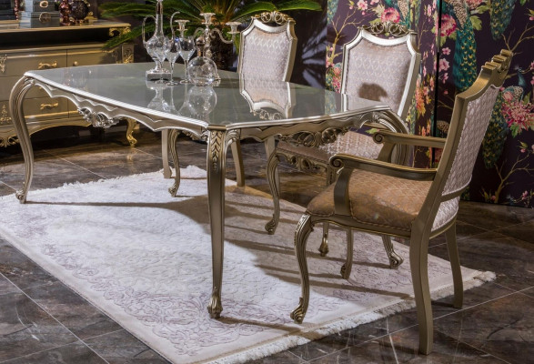 Salle à manger Table à manger Chaise Set Groupe Suite Table Tables Luxe 5 pièces.