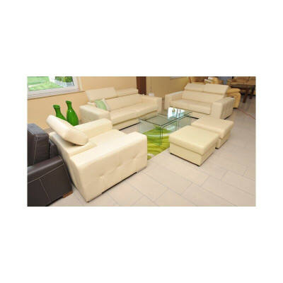 Canapé 3 places Canapés Design Canapés Rembourrés en Cuir Détente Moderne trois places