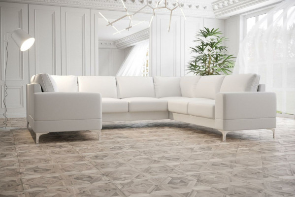 Paysage vivant canapé d'angle rembourré canapés nouveaux canapés en velours de salon en forme de U